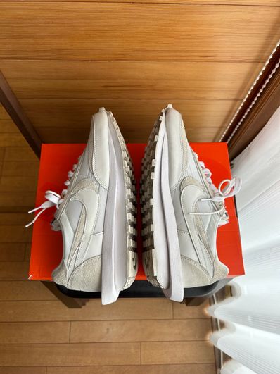 sacai × Nike LDV Waffle "Triple White"