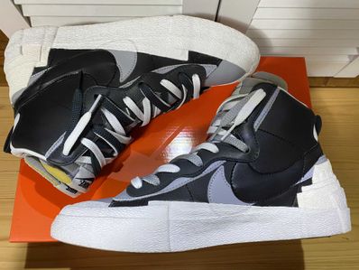 sacai × NIKE BLAZER MID "BLACK/WOLF GREY/WHITE"