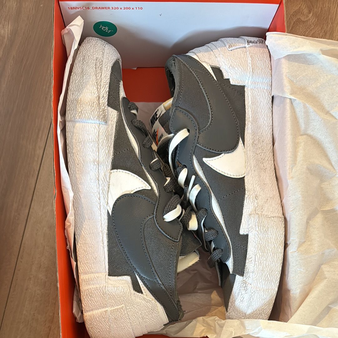Sacai × Nike Blazer Low "Iron Grey"