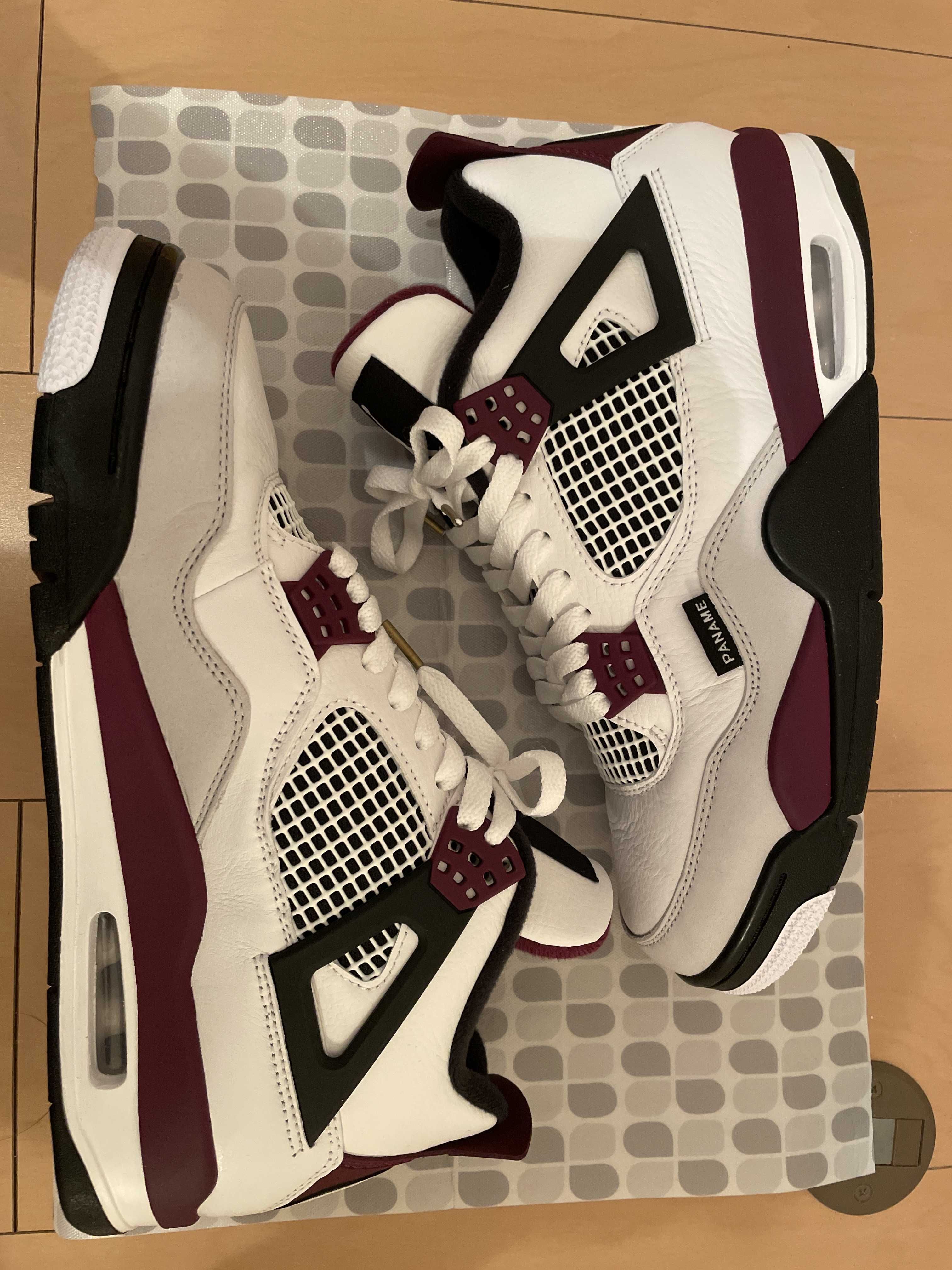 Paris Saint Germain ×Nike Air Jordan 4 Retro "White/Bordeaux/Neutral Gray"