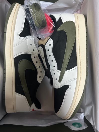 Travis Scott × Nike Women's Air Jordan 1 Low OG "Medium Olive"