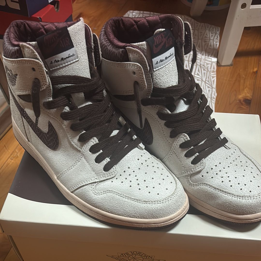 A Ma Maniere × Nike Air Jordan 1 Retro High OG "Sail and Burgundy"