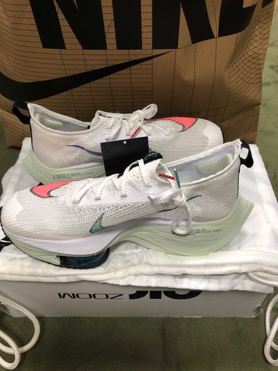 Nike Women's Air Zoom Alphafly Next% "White/Jade Aura/Flash Crimson"