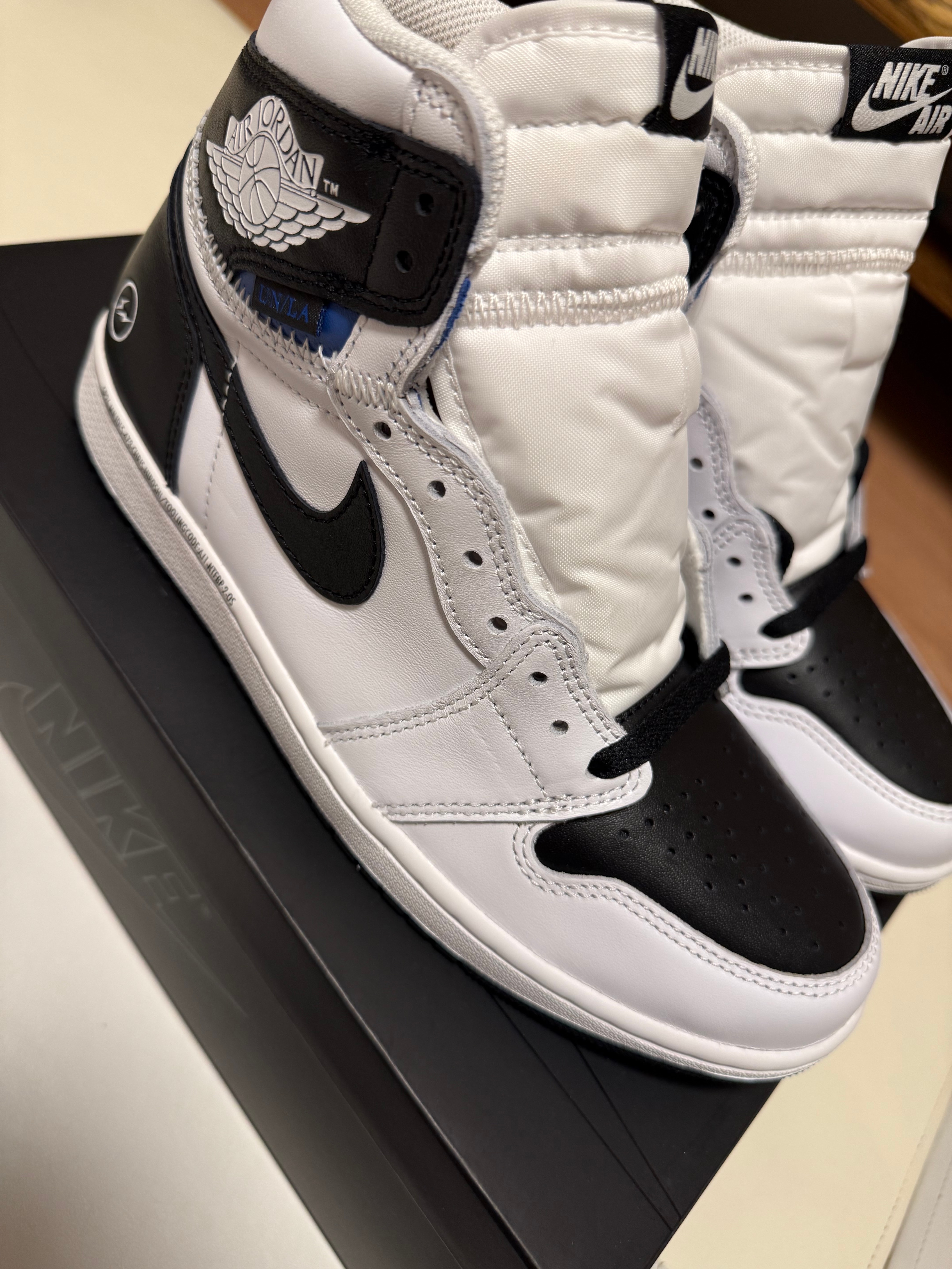 fragment design × UNION × Nike Air Jordan 1 Retro High OG "Black/White"