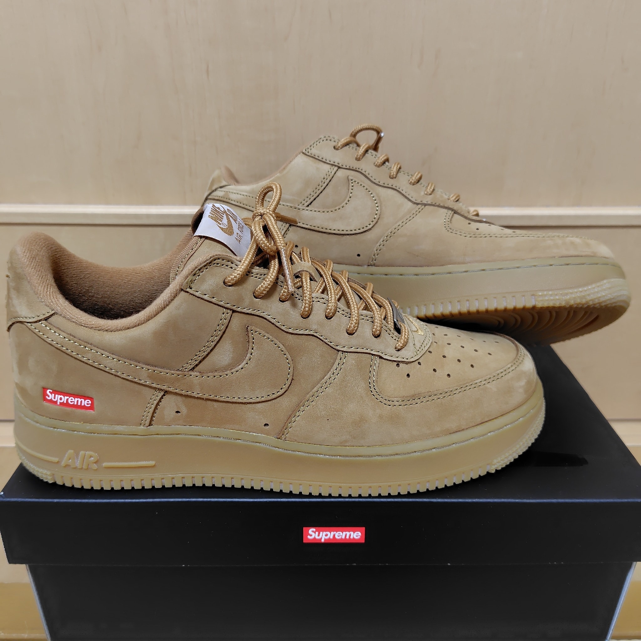Supreme × Nike Air Force 1 Low "Flax/Wheat"