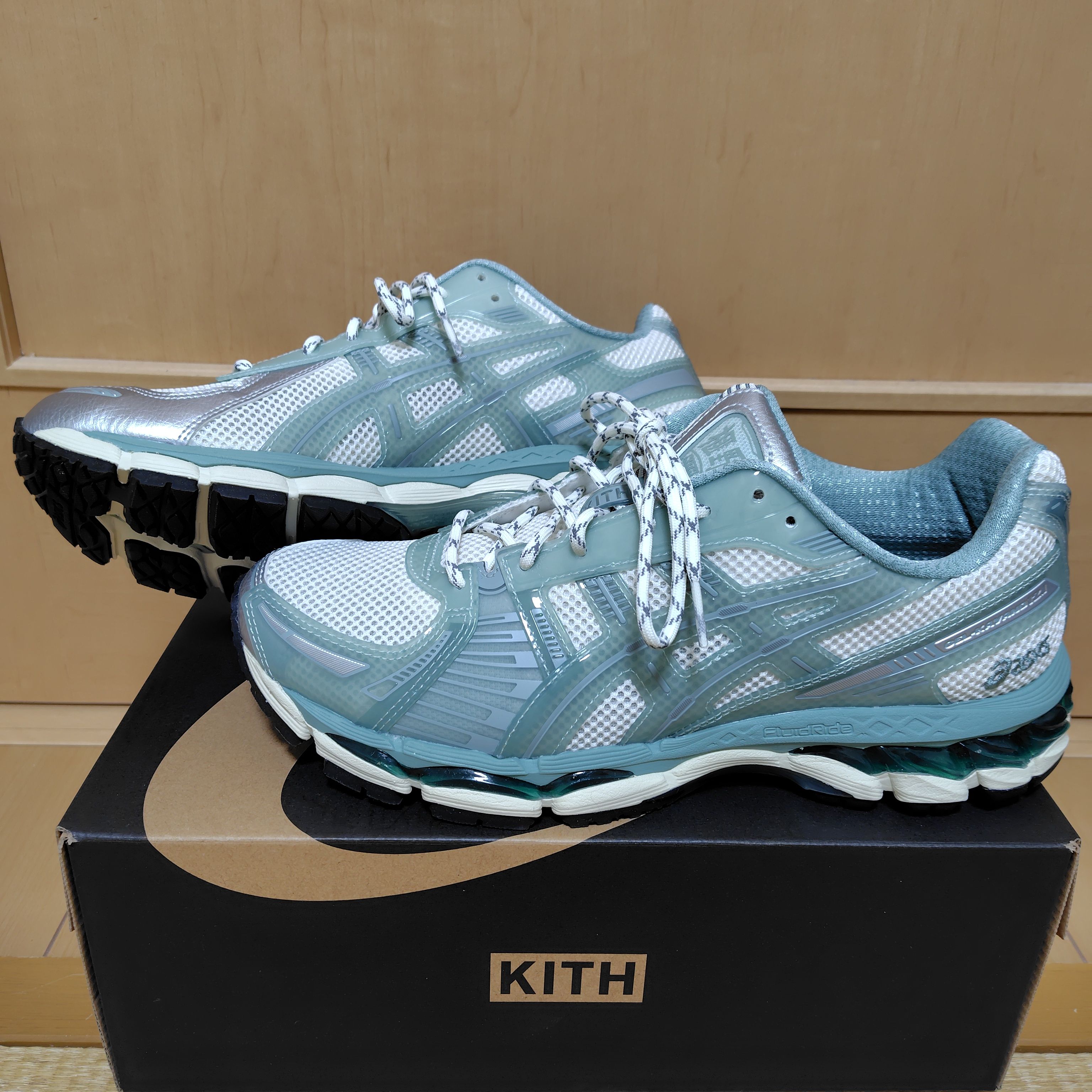 KITH Ronnie Fieg × Asics Gel-Kayano 12.1 "Cream/Sage"