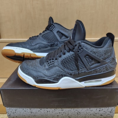 Nike Air Jordan 4 Retro "Laser Black/Gum"