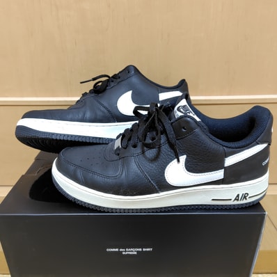 Supreme × COMME des GARCONS SHIRT × Nike Air Force 1 Low "Black/White" (2018)