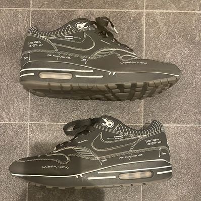 NIKE AIR MAX 1 TINKER SCHEMATIC BLACK