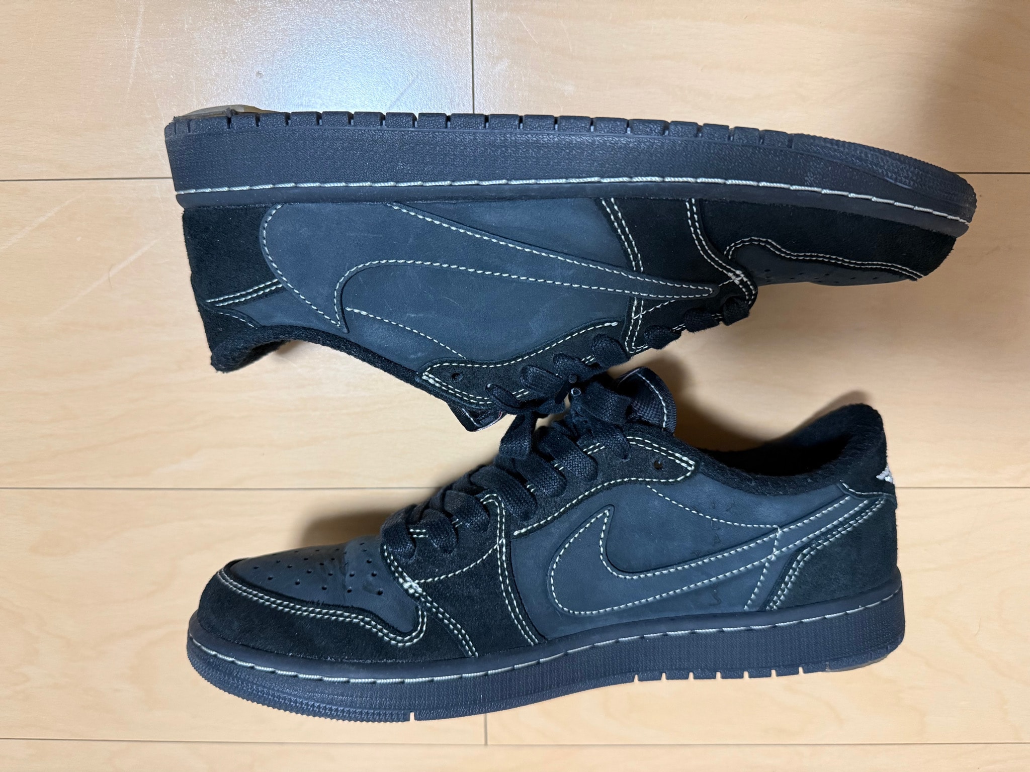 Travis Scott × Nike Air Jordan 1 Low OG SP "Black Phantom"