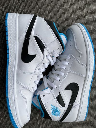 Nike Air Jordan 1 Mid "White/Laser blue"