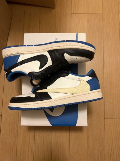 Travis Scott × fragment design × Nike Air Jordan 1 Low OG SP "Military Blue"