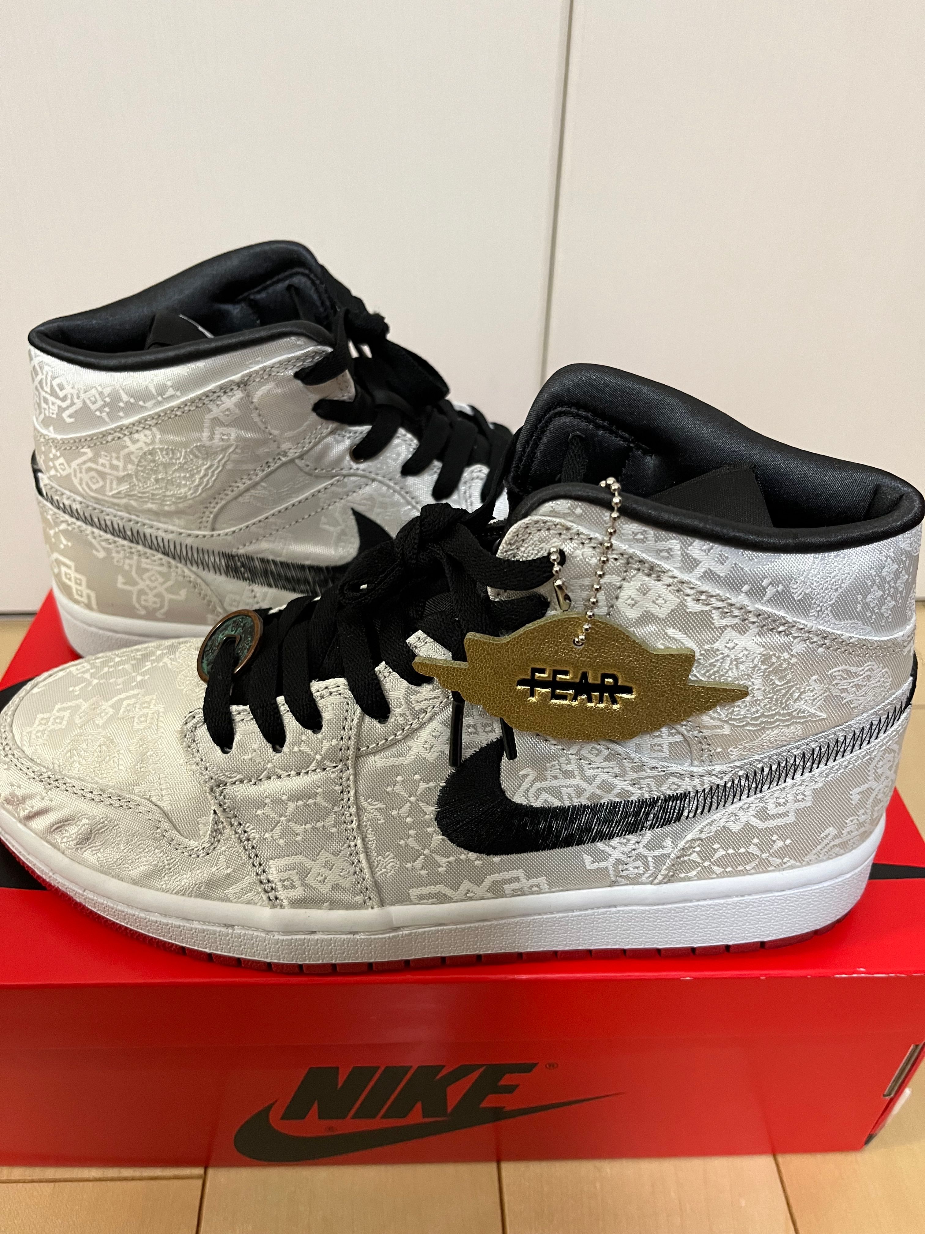 CLOT × Nike Air Jordan 1 Mid SE Fearless "White/Black/Red"