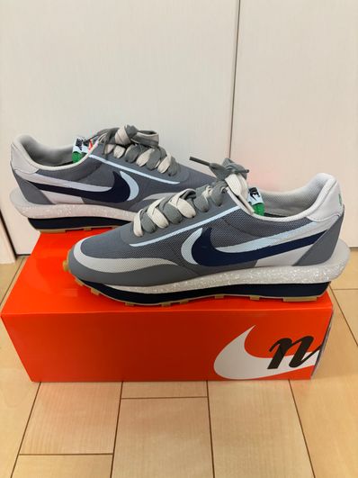 CLOT × Sacai × Nike LD Waffle "Grey Obsidian/Cool Grey"