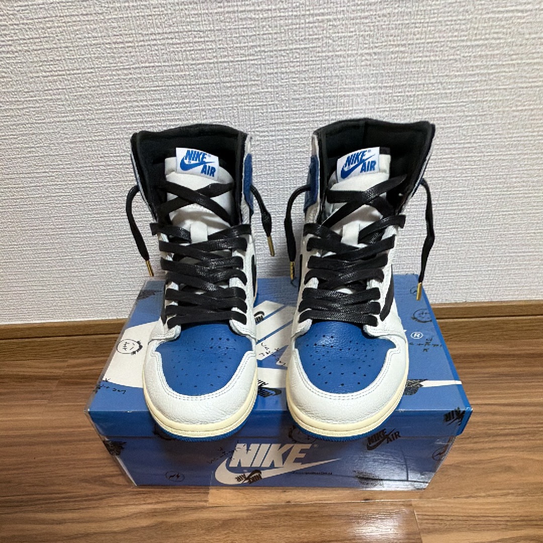 Travis Scott × fragment design × Nike Air Jordan 1 Retro High OG SP "Military Blue"