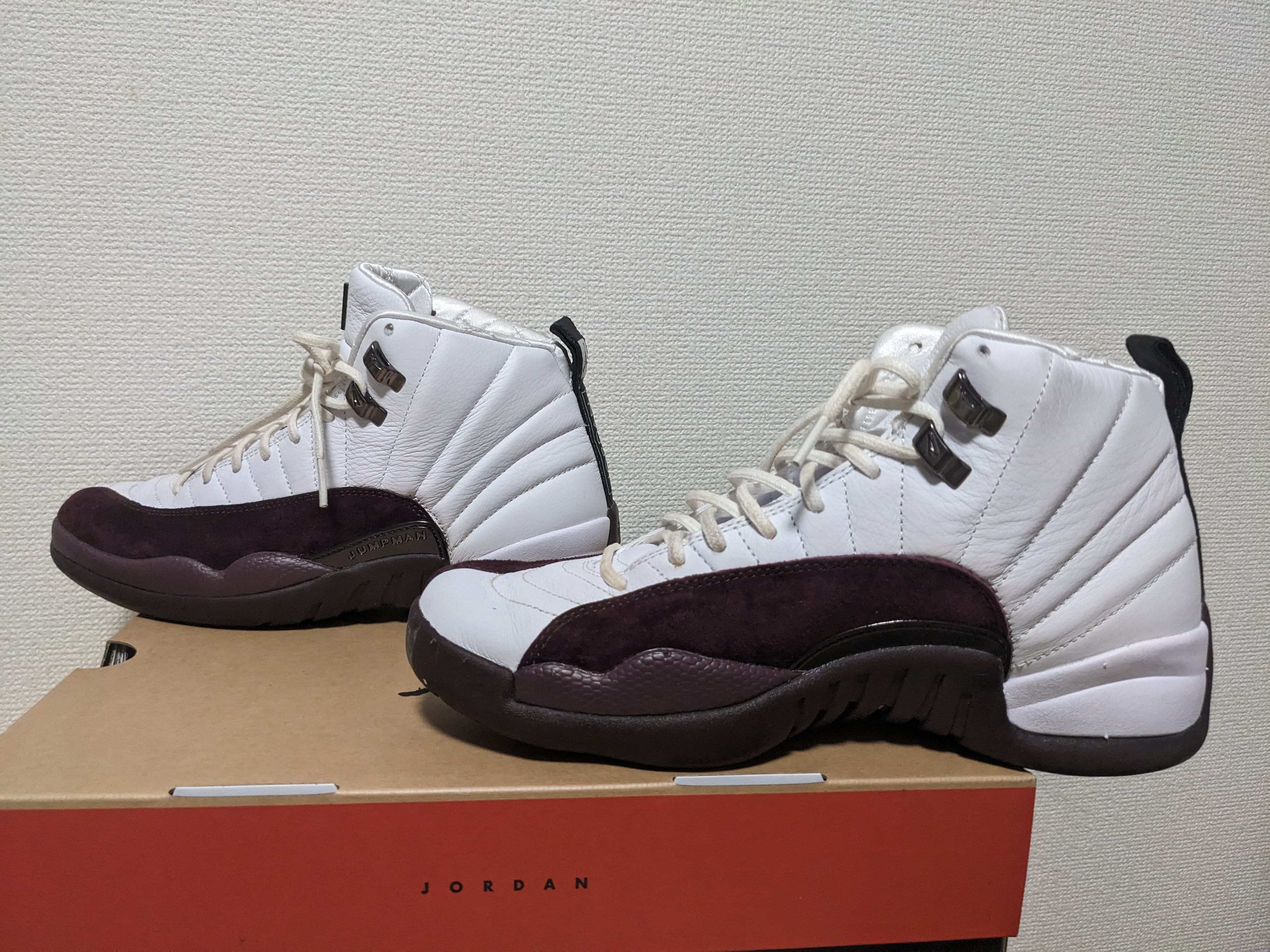 A Ma Maniere × Nike Women's Air Jordan 12 "White and Burgundy Crush"