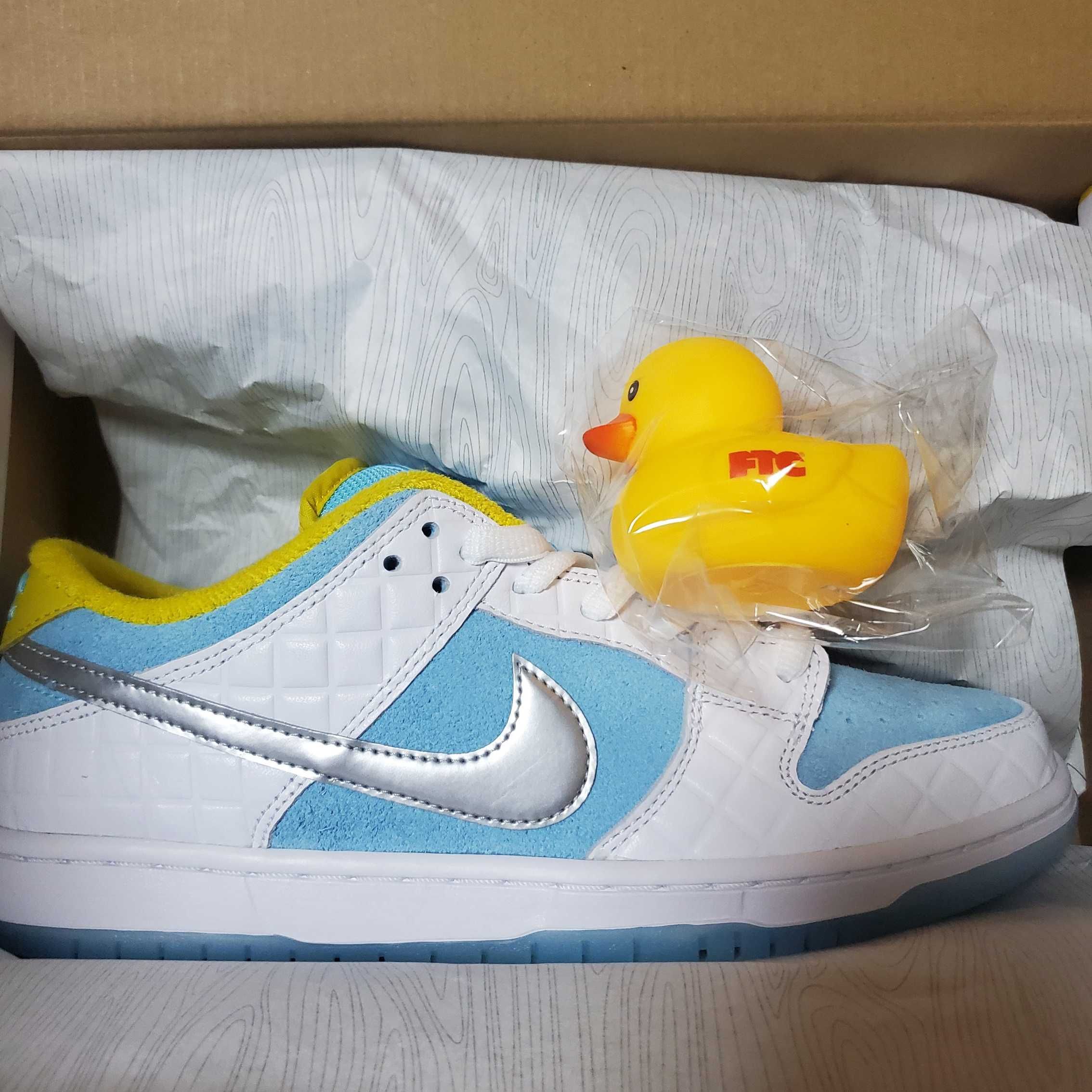 FTC × Nike SB Dunk Low "White/Blue"