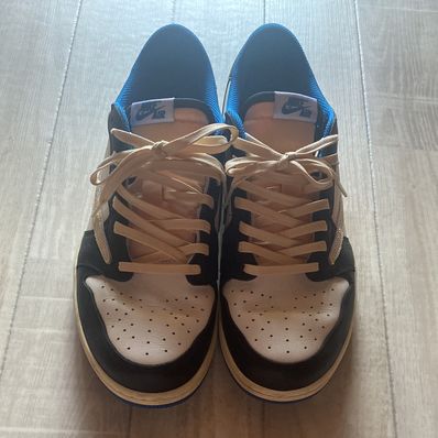 Travis Scott × fragment design × Nike Air Jordan 1 Low OG SP "Military Blue"