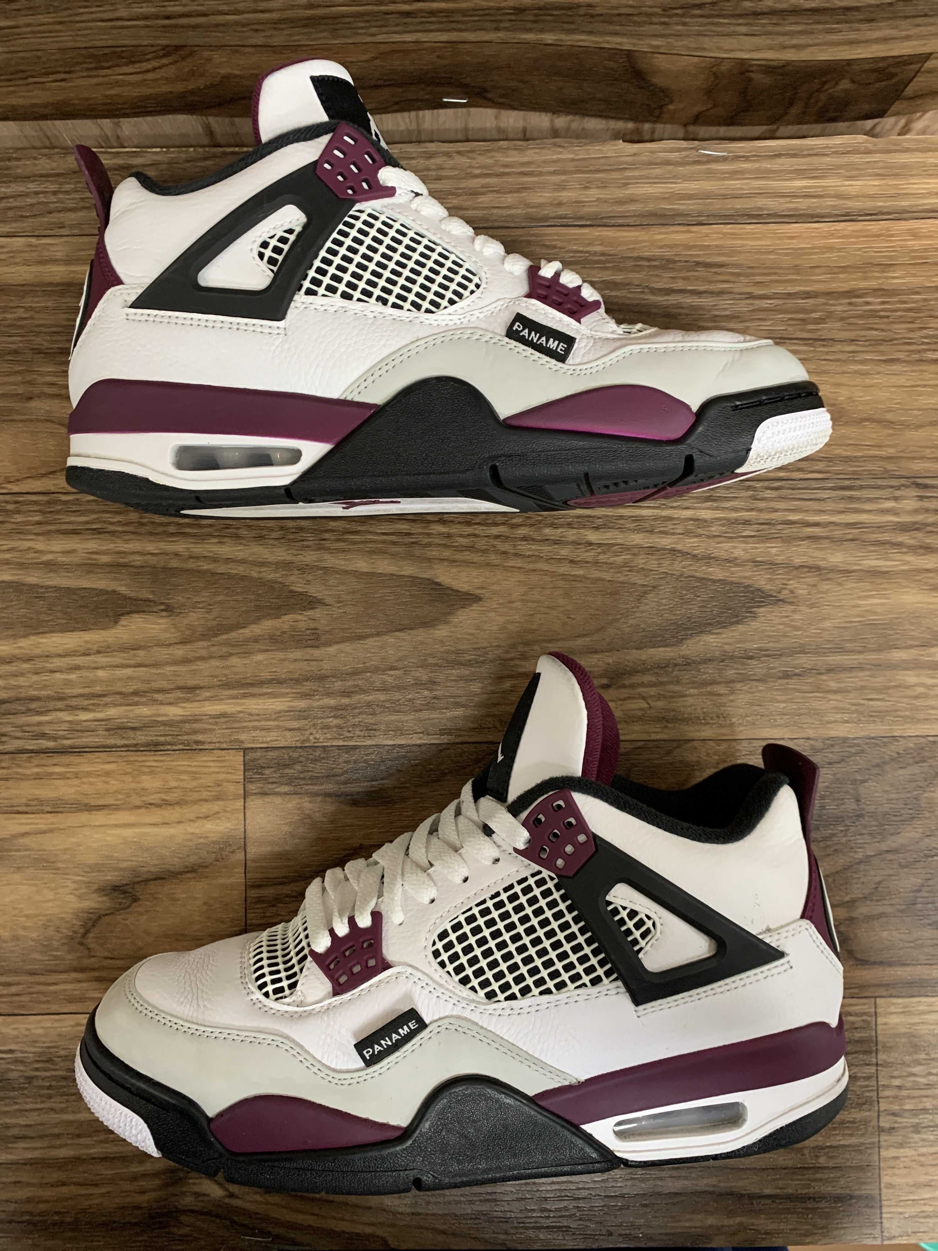Paris Saint Germain ×Nike Air Jordan 4 Retro "White/Bordeaux/Neutral Gray"