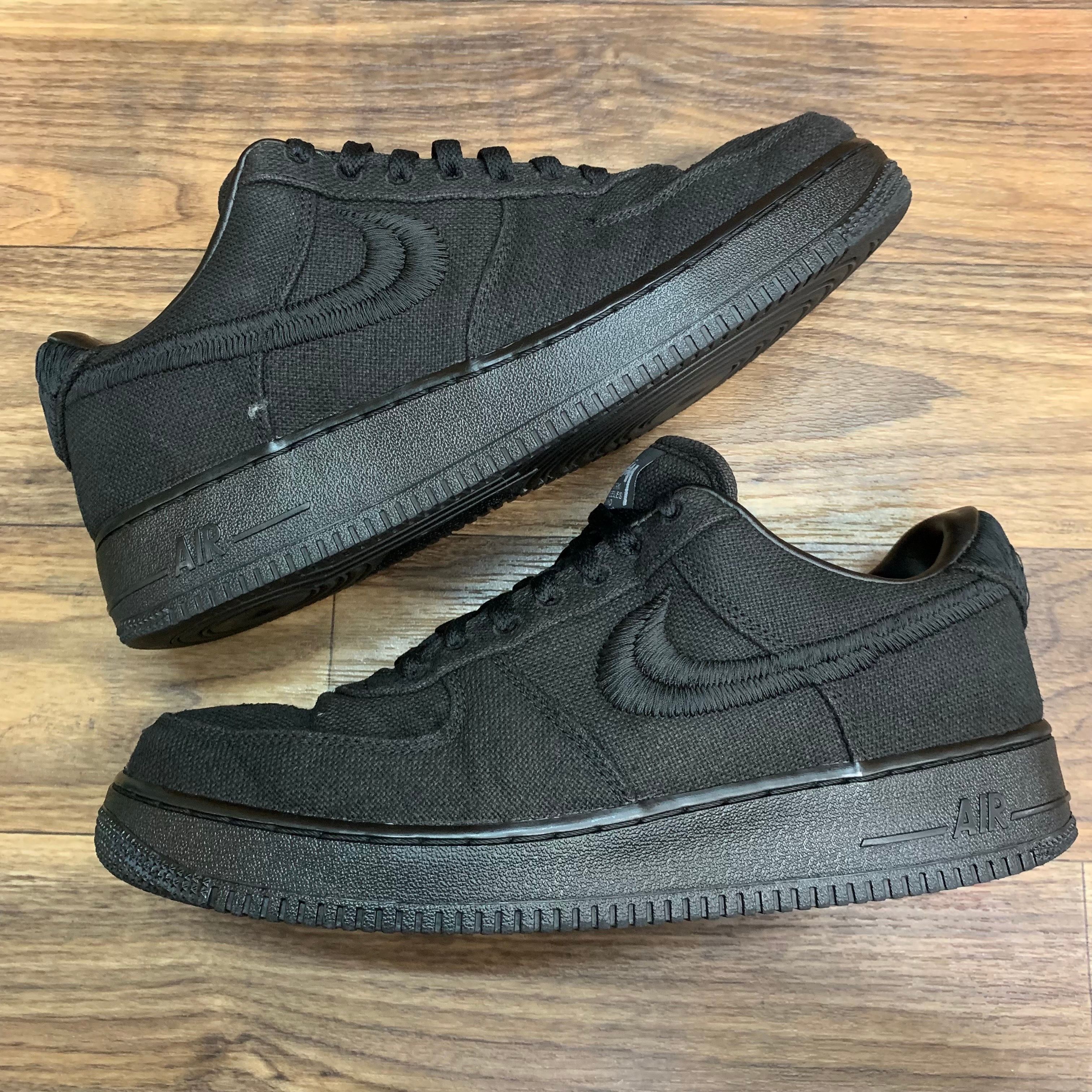 Stussy × Nike Air Force 1 Low "Triple Black"
