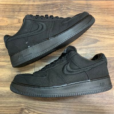 Stussy × Nike Air Force 1 Low "Triple Black"