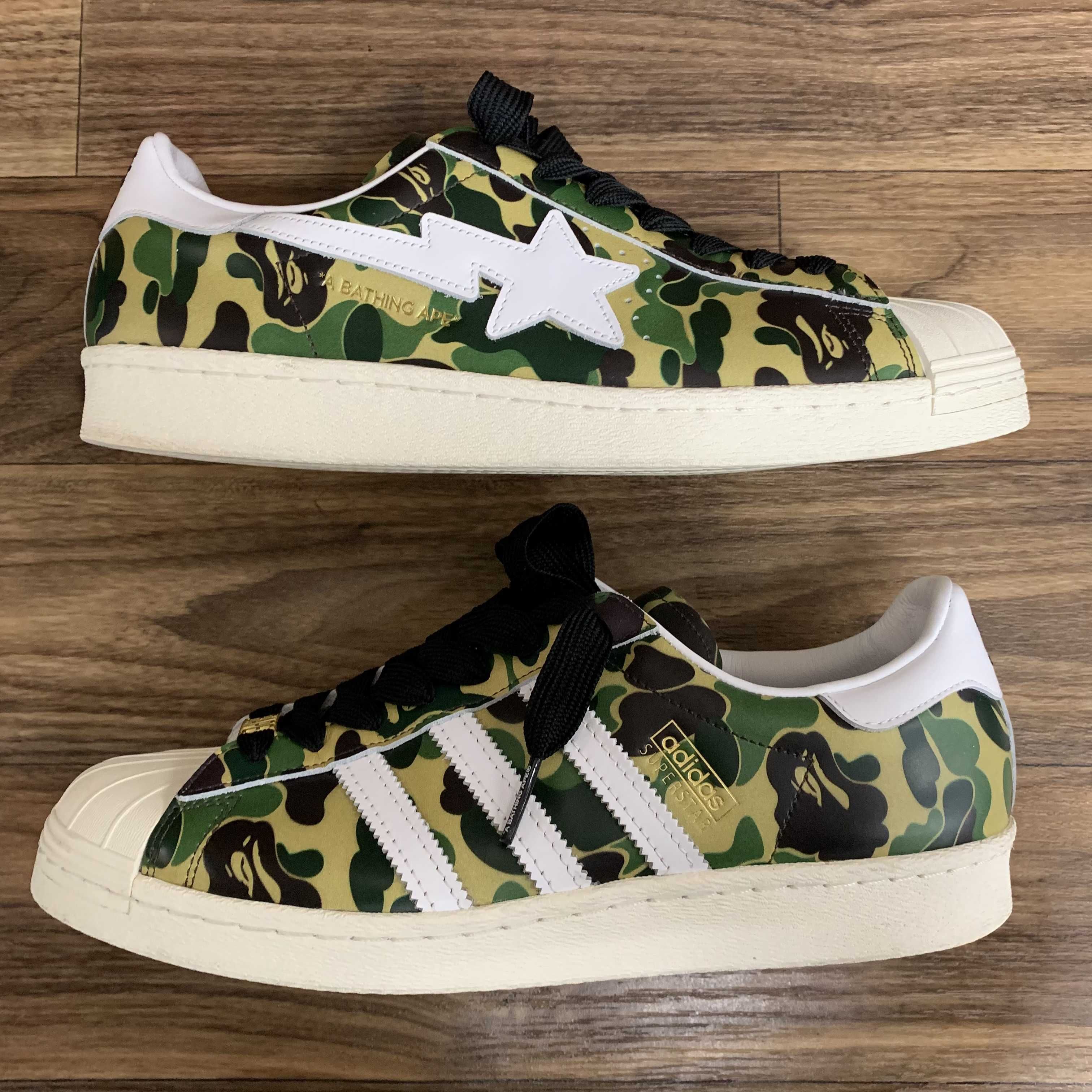 A BATHING APE®︎ × adidas Superstar 80's "Green Camo"