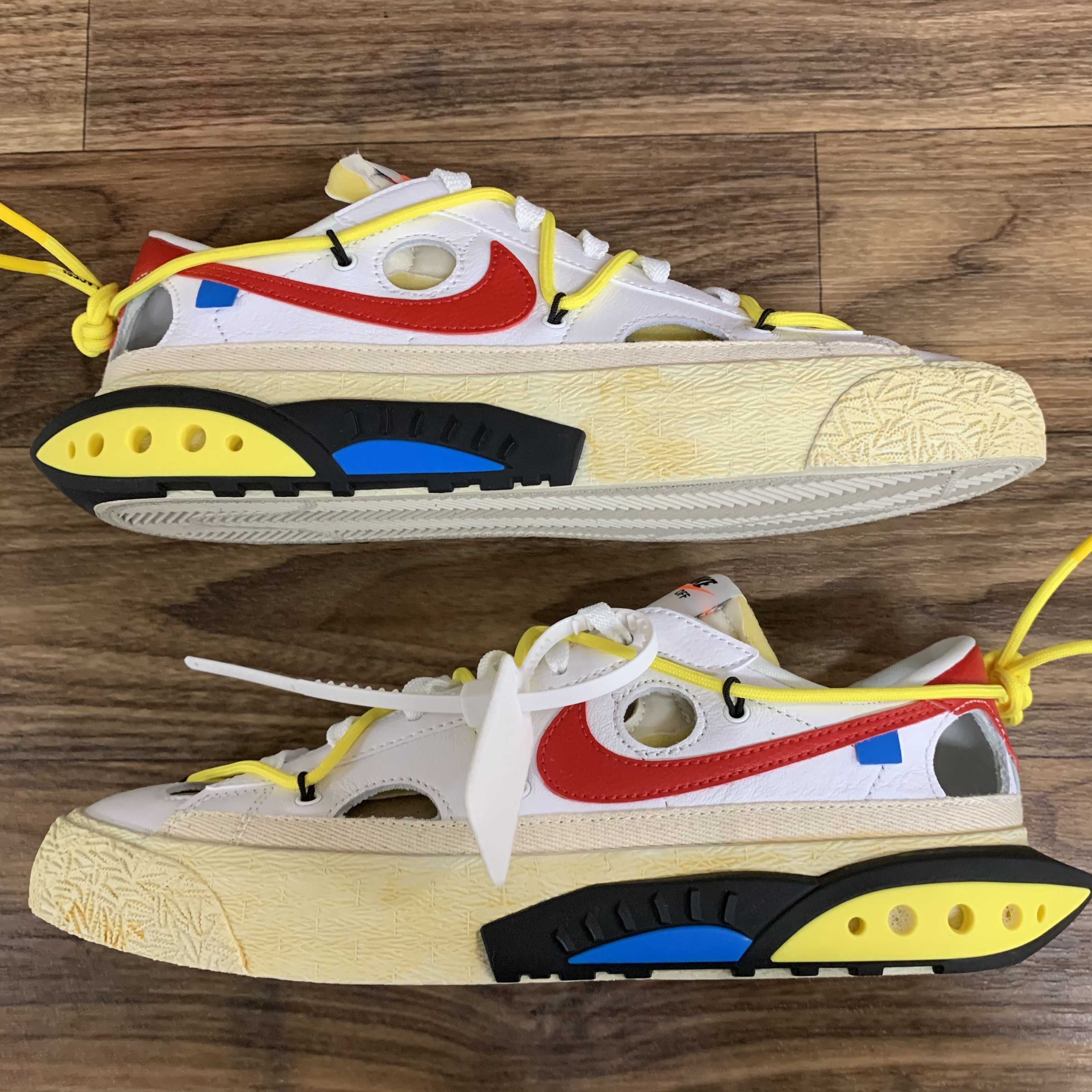 Off-White × Nike Blazer Low "White and University Red"