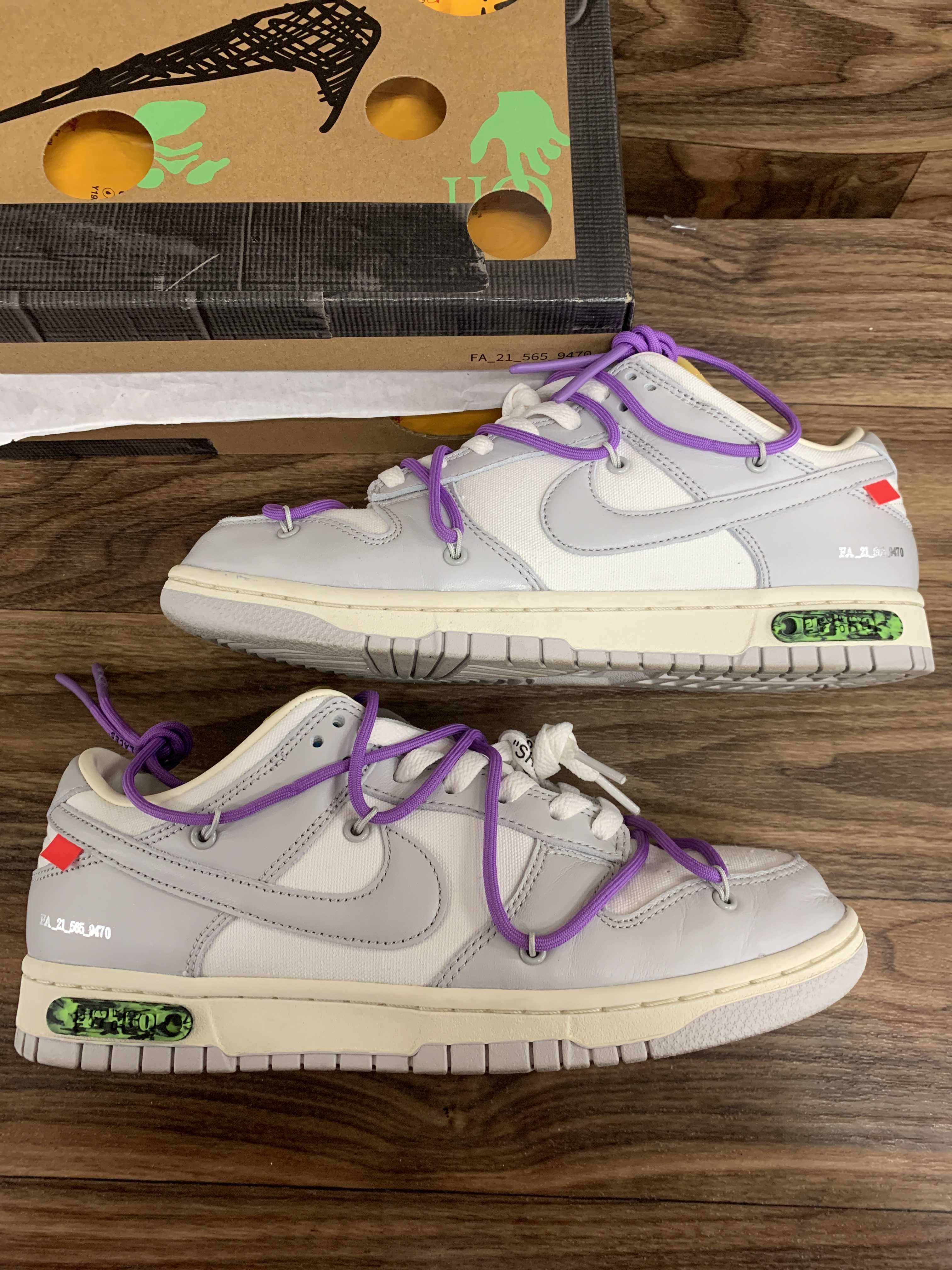 Off-White × Nike Dunk Low "Sail/Neutral Gray"