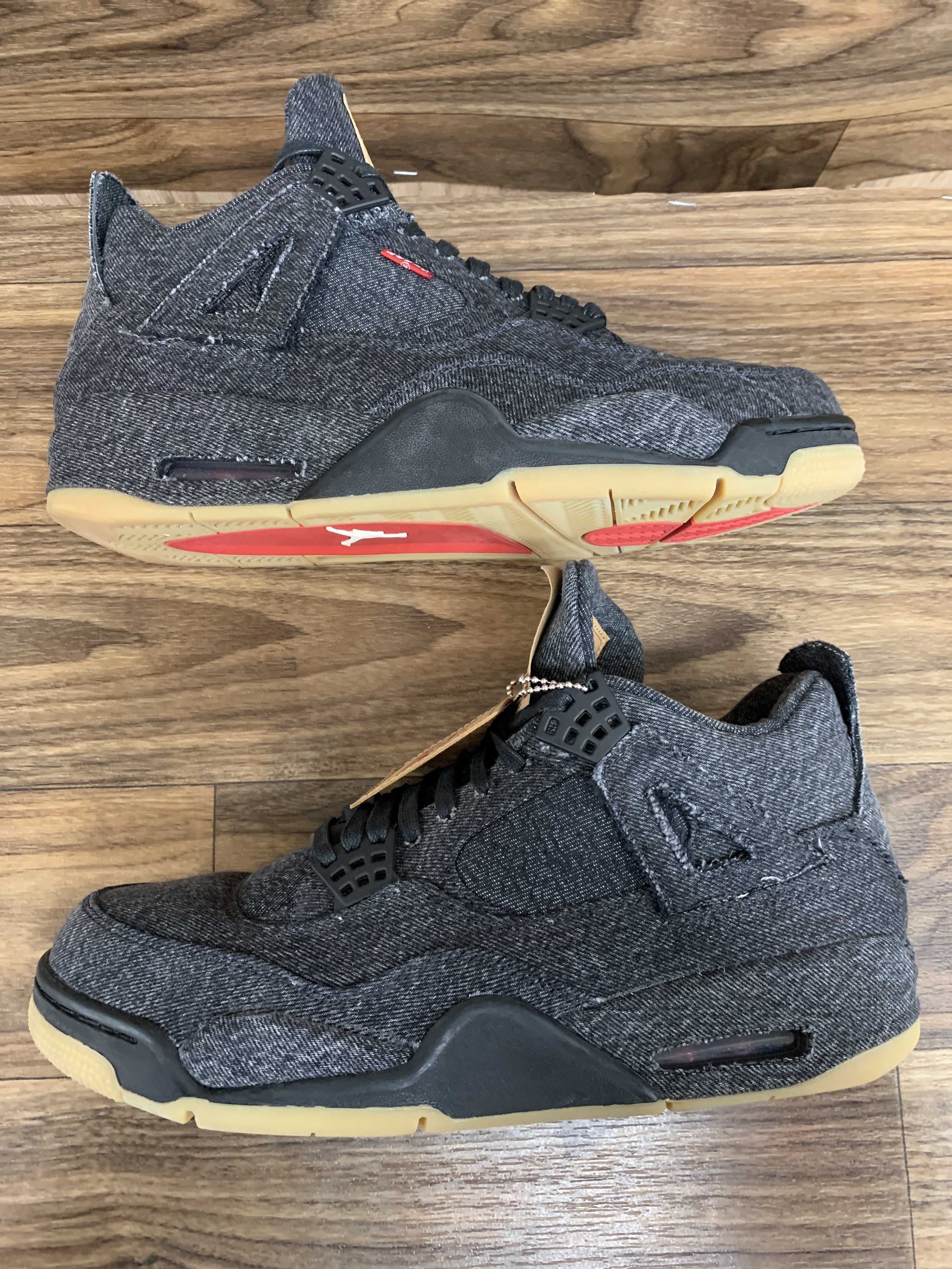 Nike × Levi's Air Jordan 4 "Black Denim" (Tag: LEVIS®)