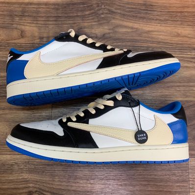 Travis Scott × fragment design × Nike Air Jordan 1 Low OG SP "Military Blue"
