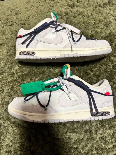 Off-White × Nike Dunk Low "Sail/Neutral Grey/Gridiron"
