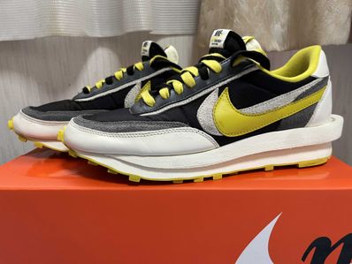 UNDERCOVER × sacai × Nike LD Waffle "Black/Sail-Dark Grey-Bright Citron"