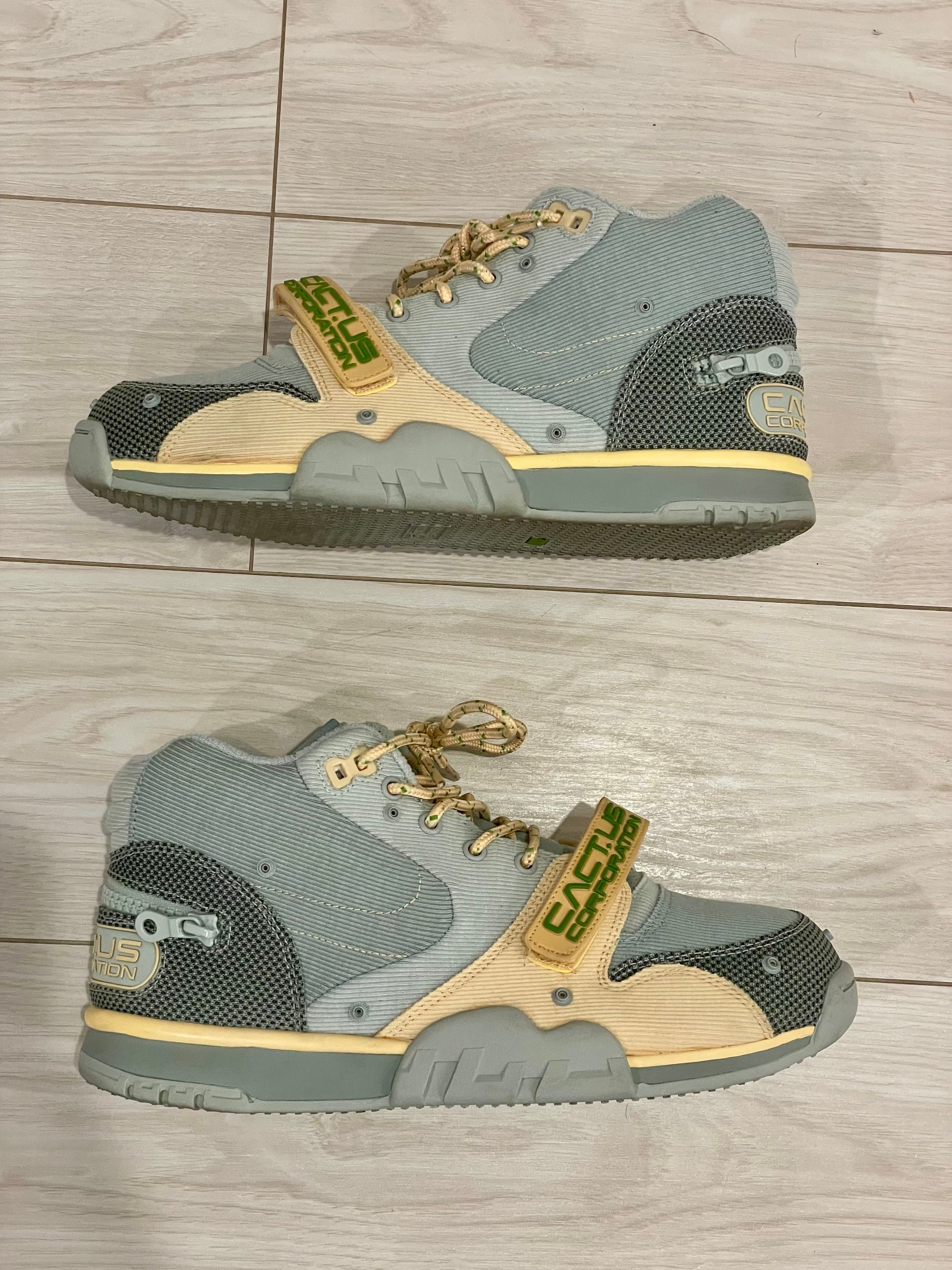Travis Scott × Nike Air Trainer 1 SP "Grey Haze and Dusty Sage"