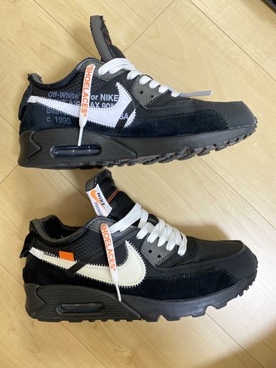 Off-White × Nike Air Max 90 "Black/Black-Cone-White"