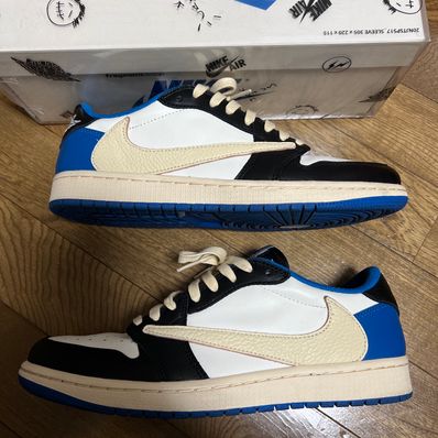 Travis Scott × fragment design × Nike Air Jordan 1 Low OG SP "Military Blue"