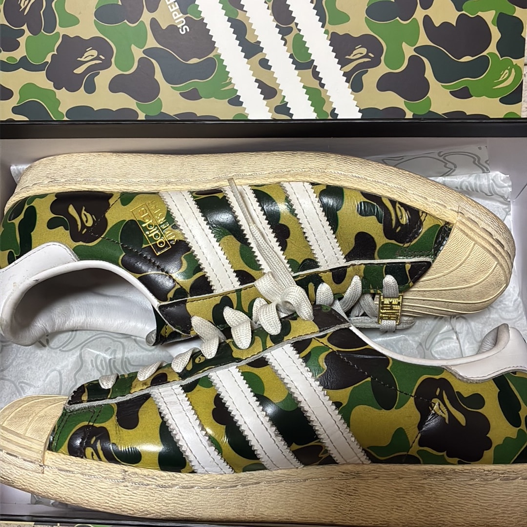 A BATHING APE × adidas Superstar 80s "Green Camo"