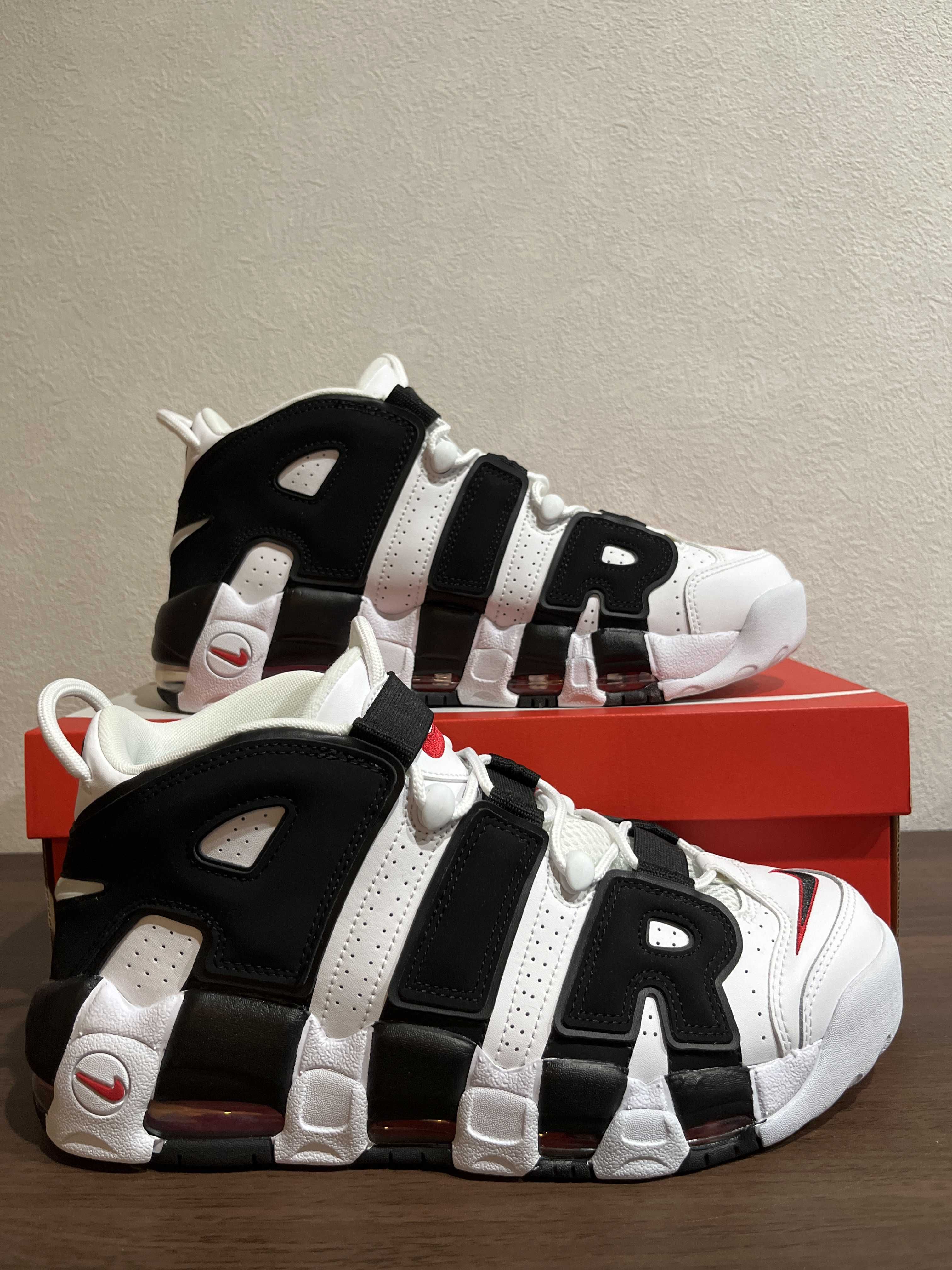 NIKE AIR MORE UPTEMPO "WHITE/BLACK/UNIVERSITY RED"(2020)