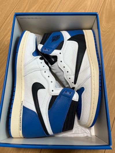 Travis Scott × fragment design × Nike Air Jordan 1 Retro High OG SP "Military Blue"