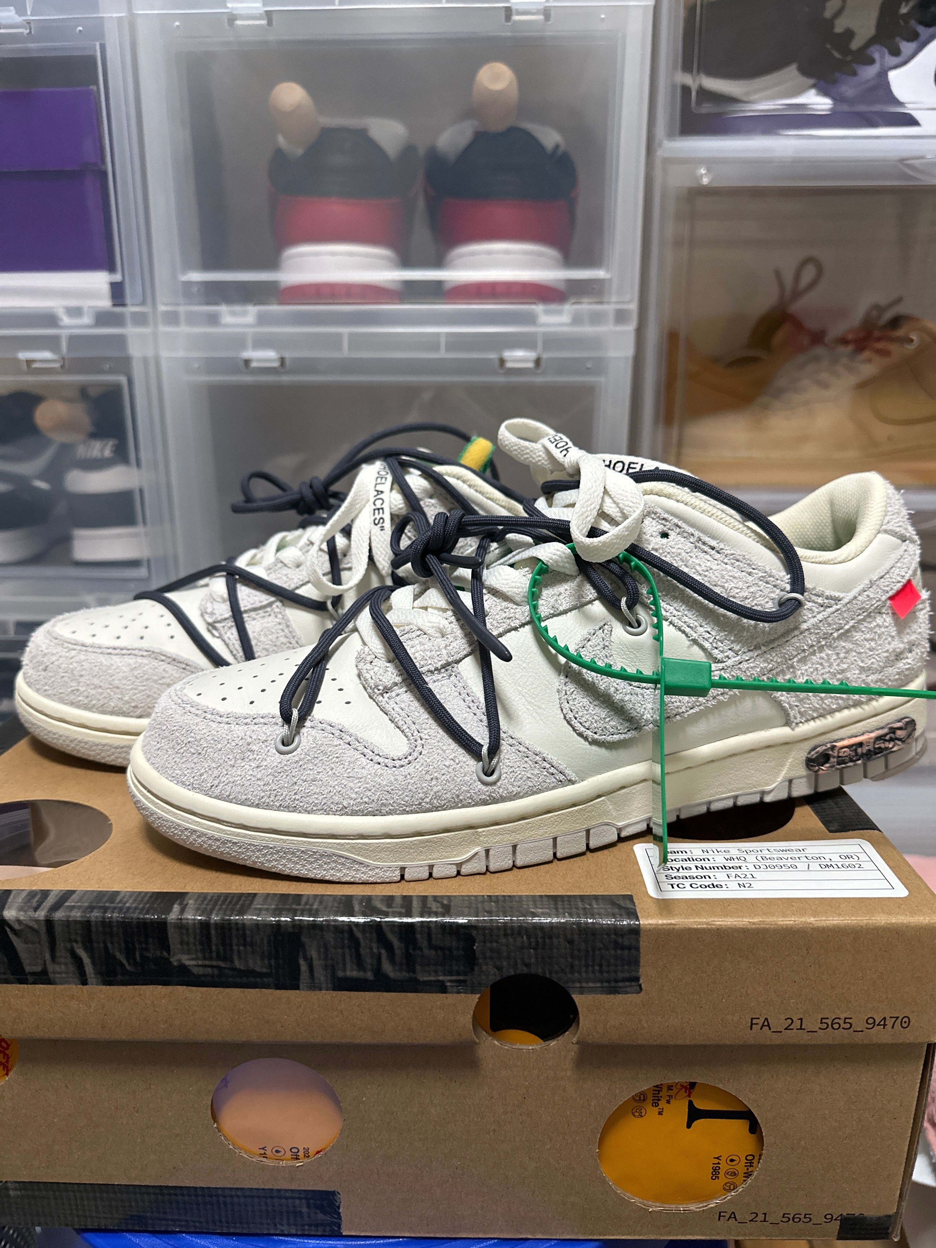 Off-White × Nike Dunk Low "Sail/Neutral Grey/Gridiron"