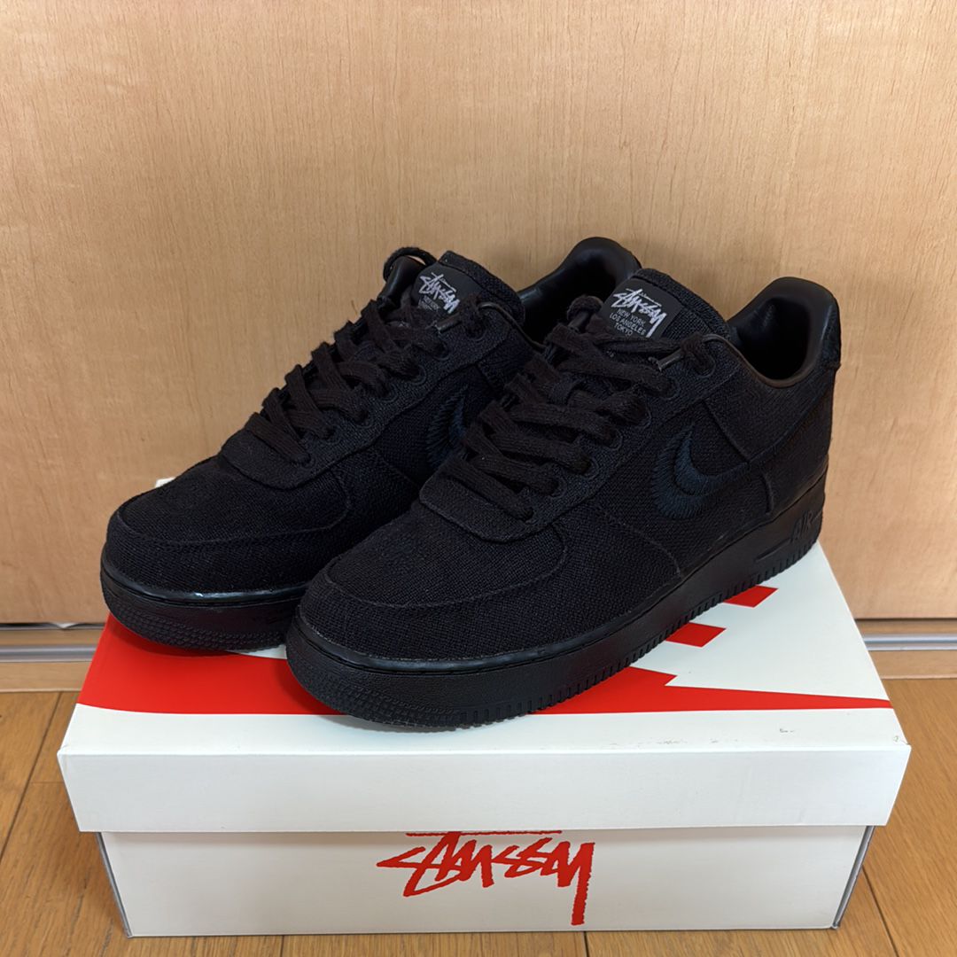 Stussy × Nike Air Force 1 Low "Triple Black"