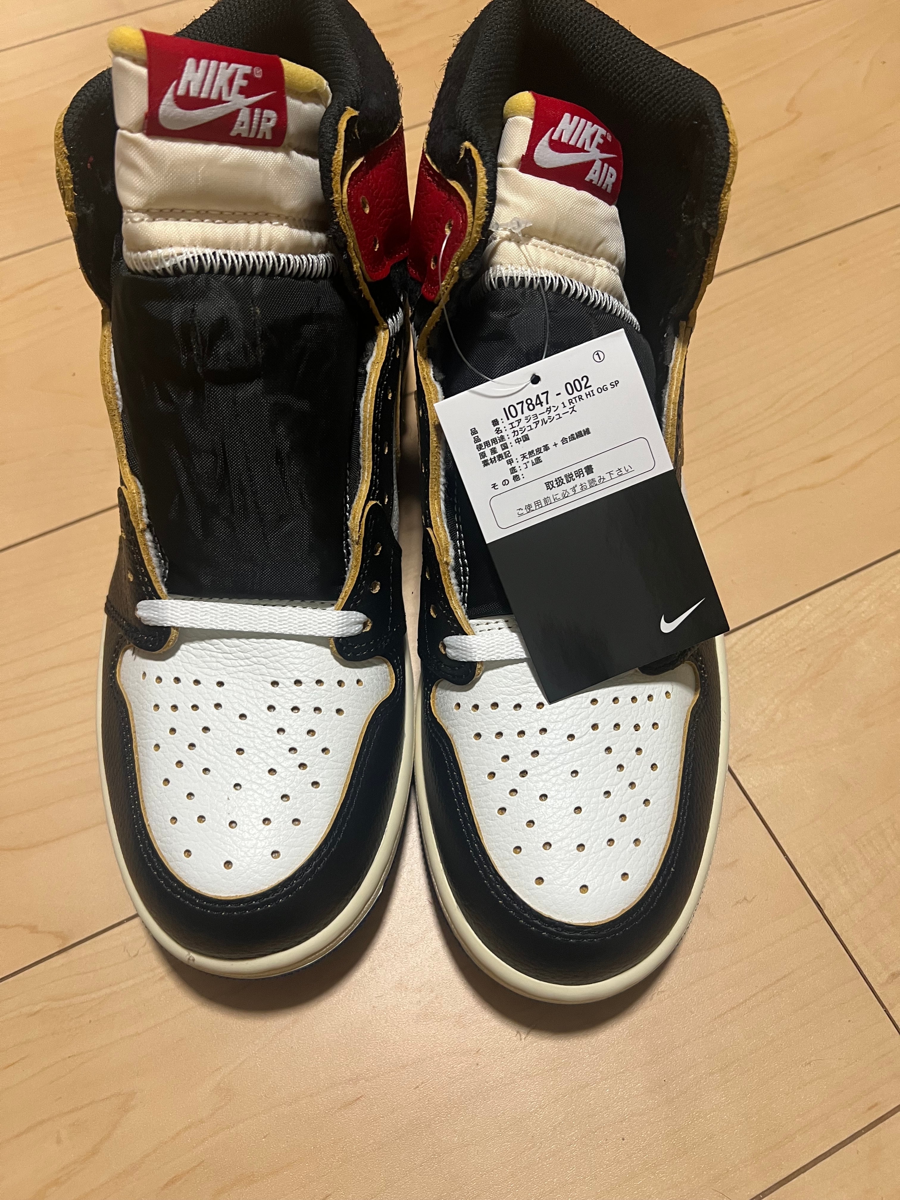 fragment design × UNION × Nike Air Jordan 1 High OG "Black/Varsity Red"