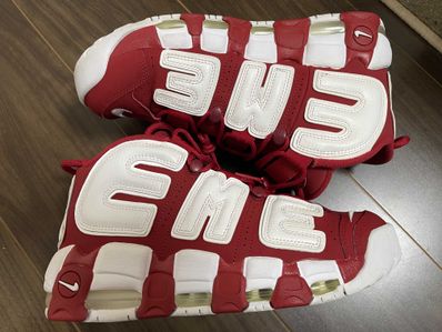 Supreme × Nike Air More Uptempo "White/Red"