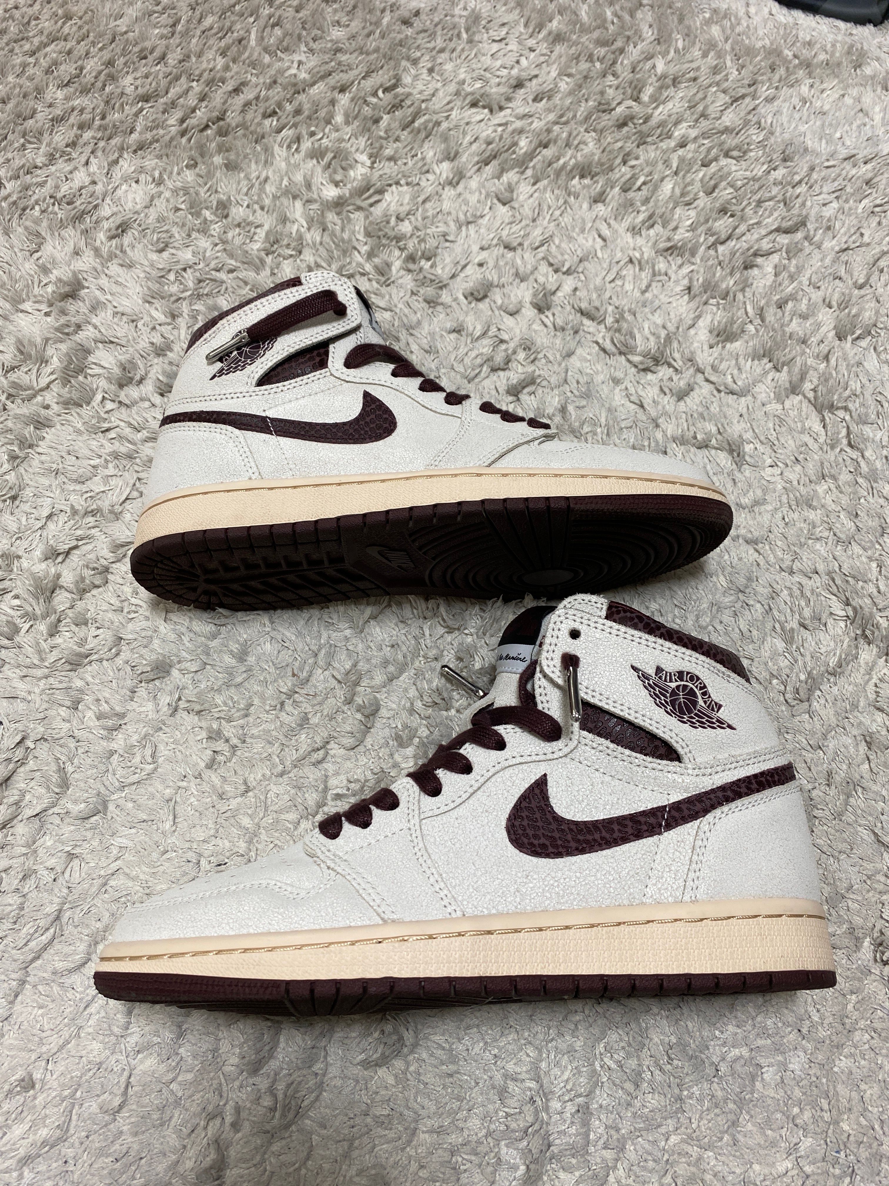 A Ma Maniere × Nike Air Jordan 1 Retro High OG "Sail and Burgundy"
