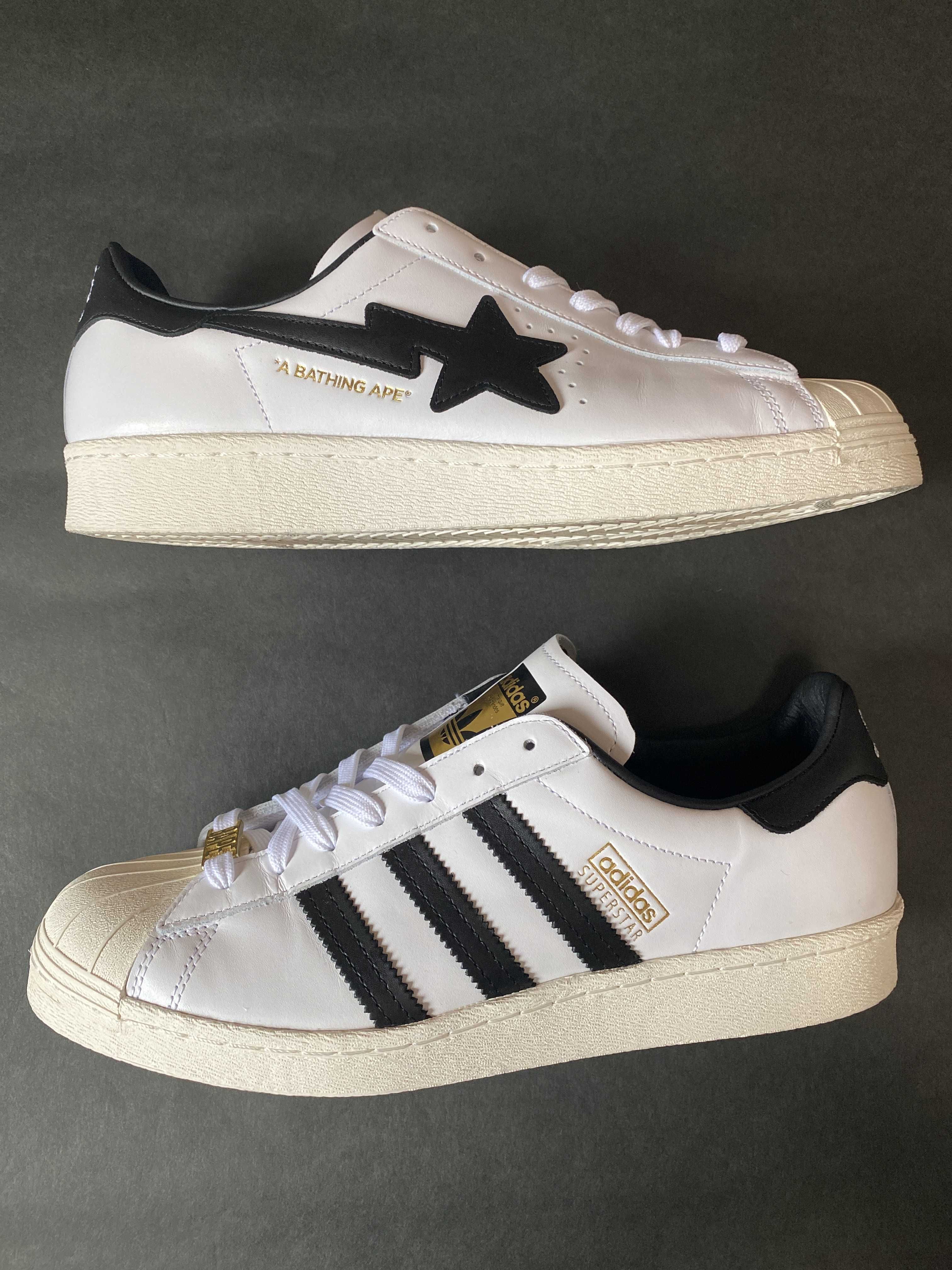 A BATHING APE × adidas Superstar 80s "White/Black"
