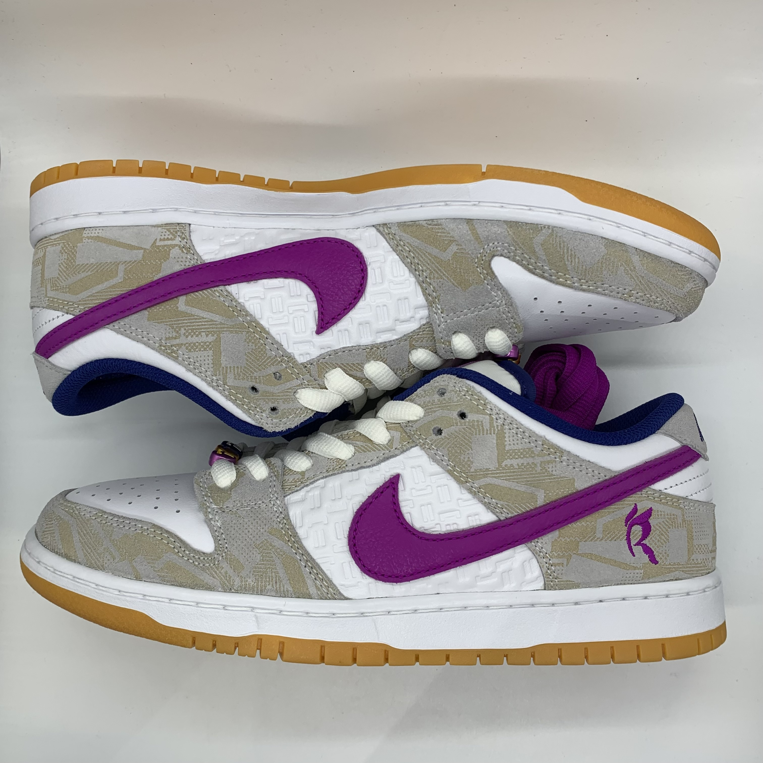 Rayssa Leal × Nike SB Dunk Low PRM "Pure Platinum and Vivid Purple"