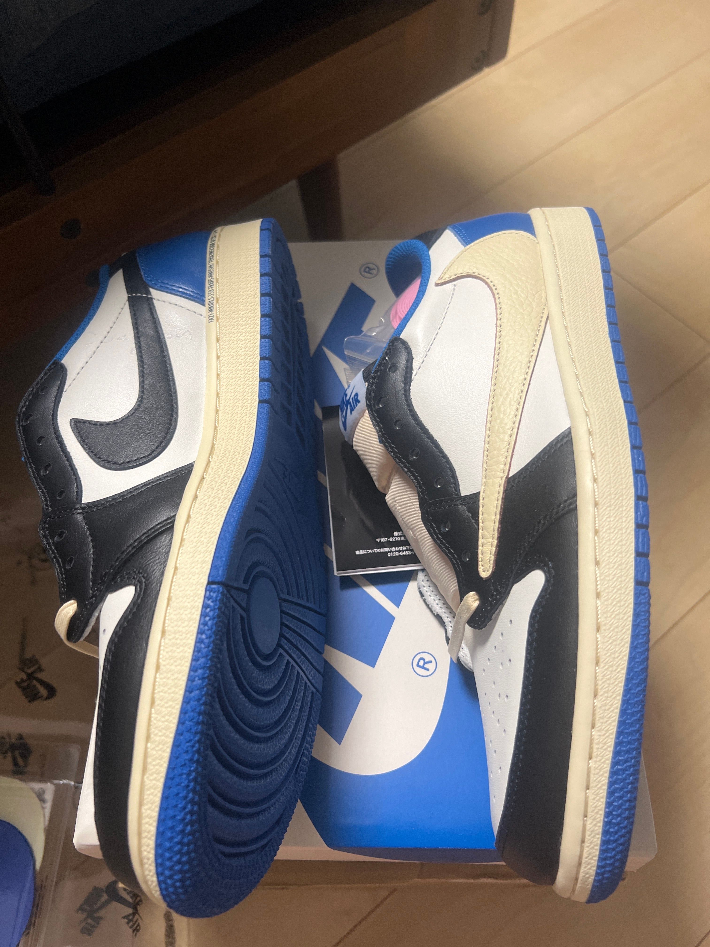 Travis Scott × fragment design × Nike Air Jordan 1 Low OG SP "Military Blue"