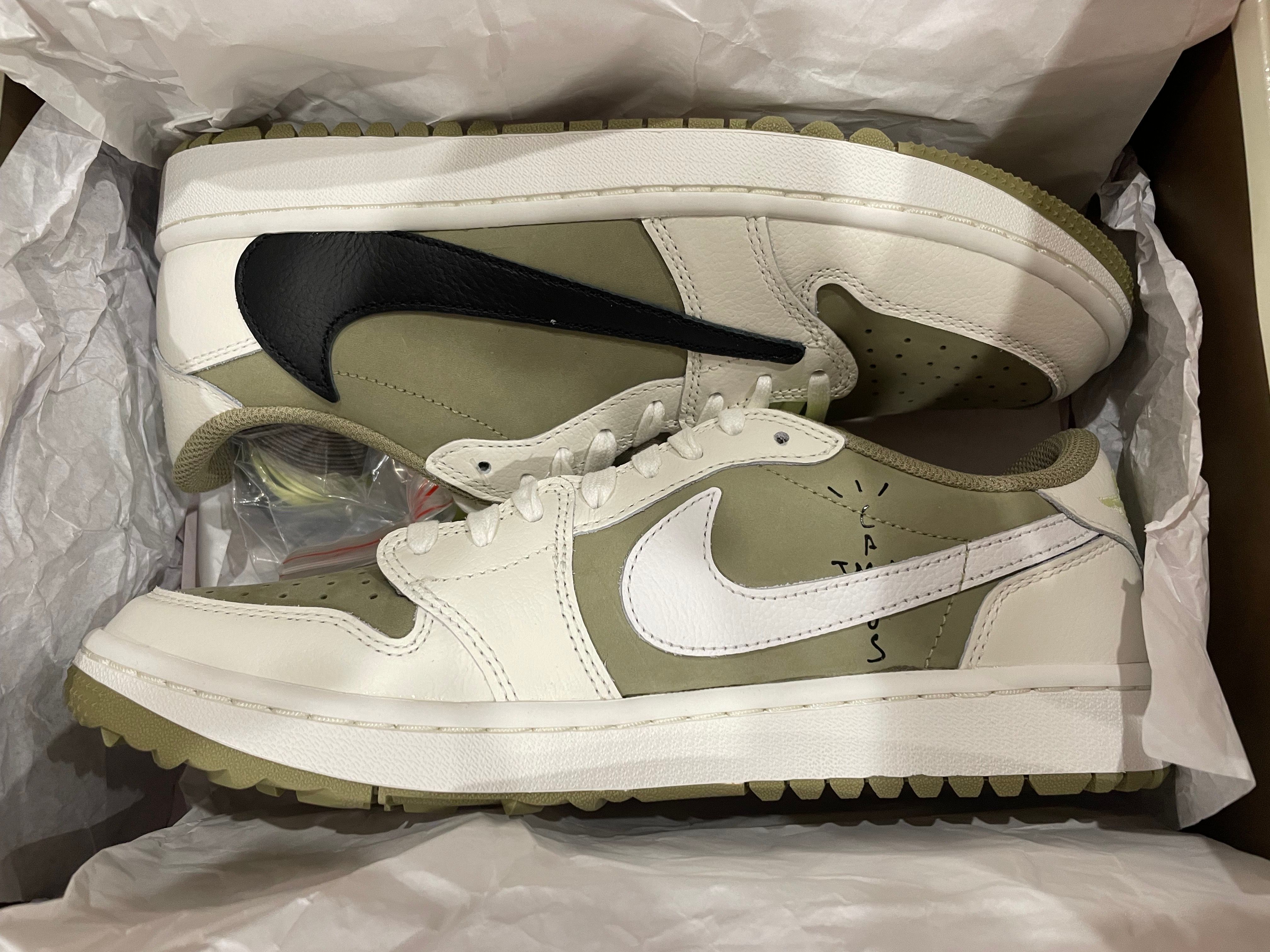 Travis Scott × Nike Air Jordan 1 Low Golf NRG "Neutral Olive"