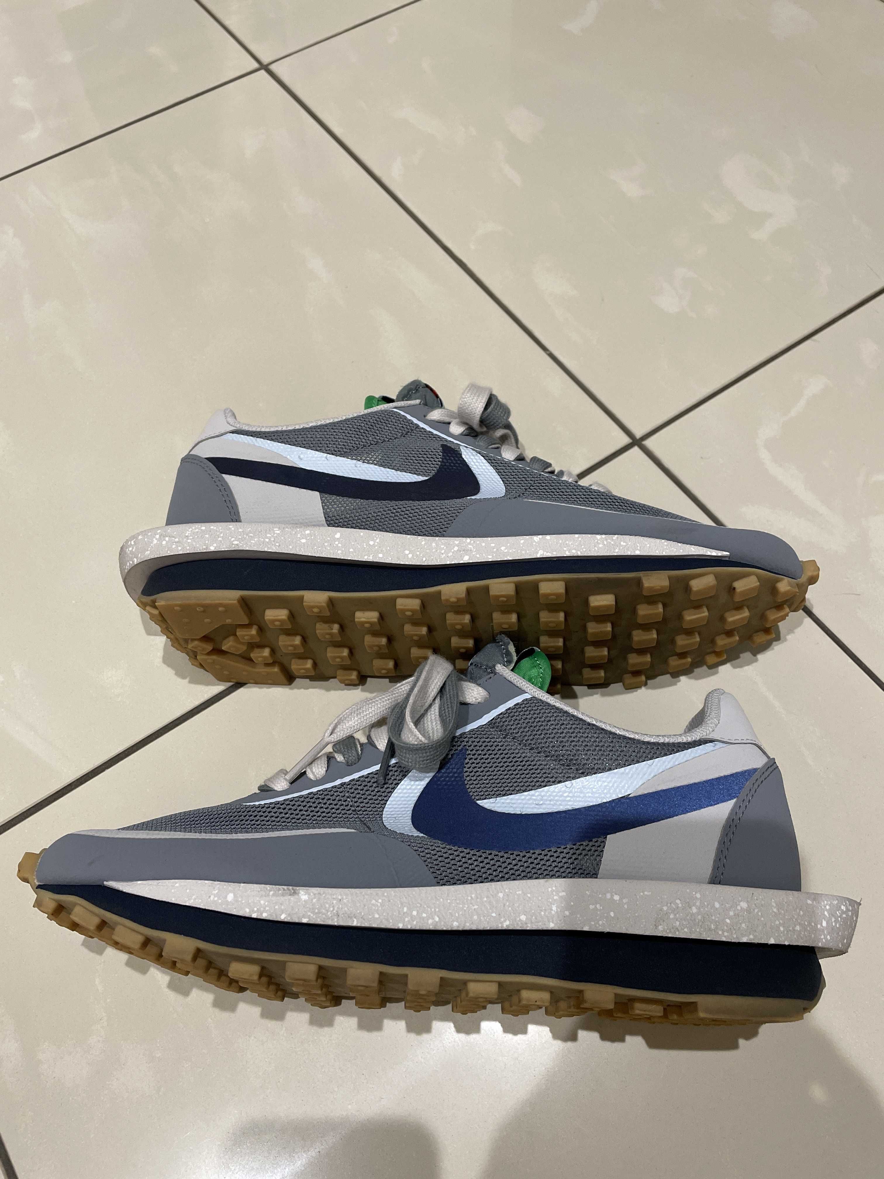 CLOT × Sacai × Nike LD Waffle "Grey Obsidian/Cool Grey"