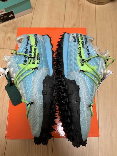 Off-White × Nike Women's Waffle Racer "Vivid Sky"