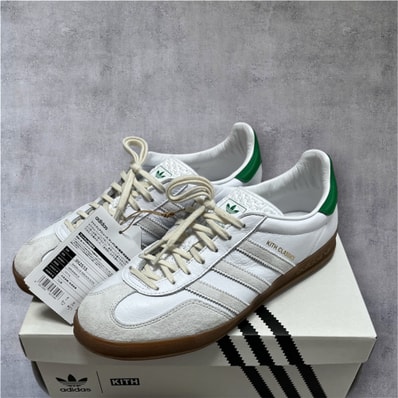 KITH × adidas Gazelle Indoor "White/Green"